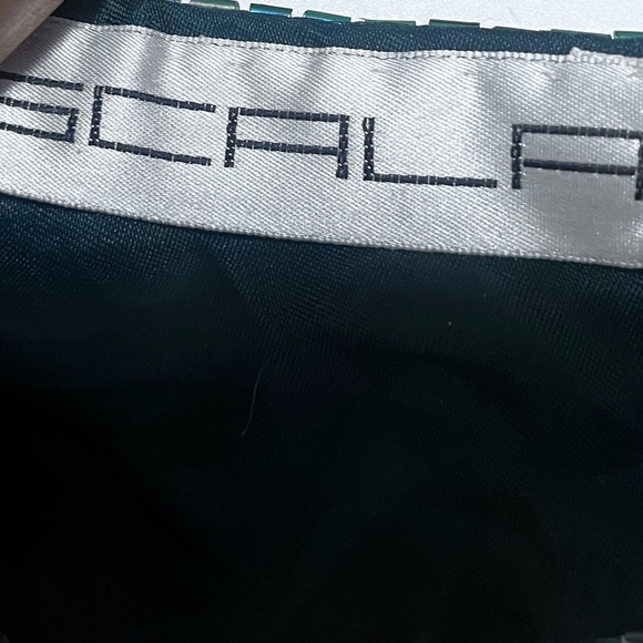 Scala Green Embroidered 100% Silk Elegant Dress Sz 2X Women - Picture 6 of 7